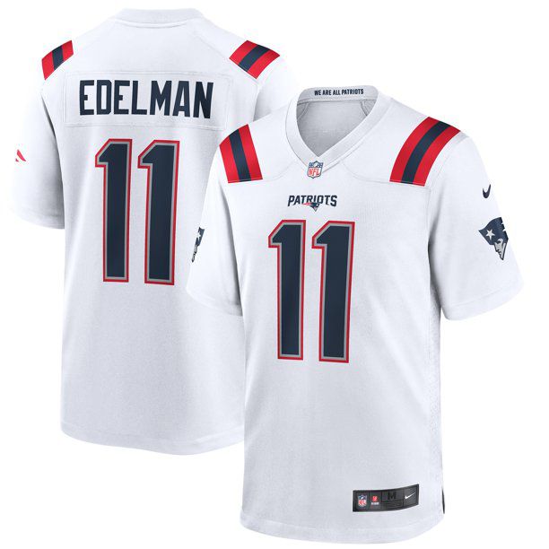 Men New England Patriots #11 Julian Edelman Nike White Game NFL Jersey